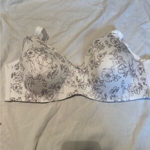 Bali White Floral Print Bra
